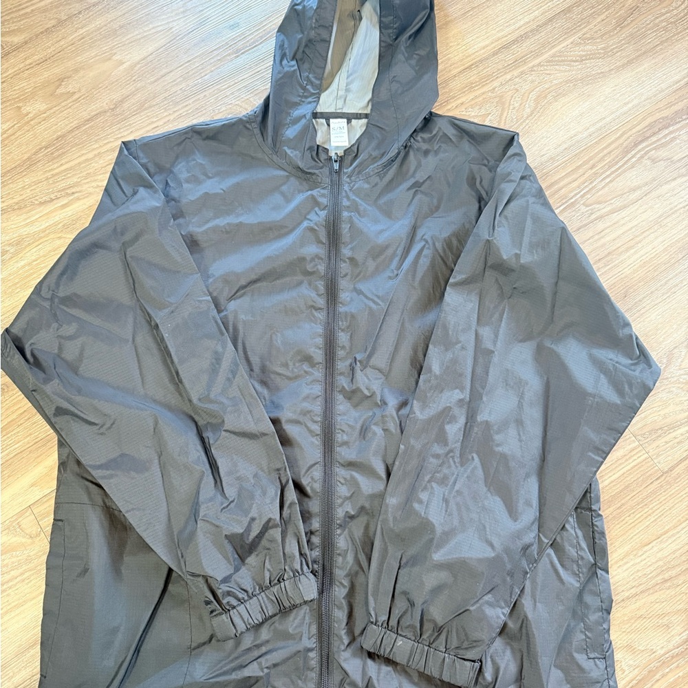 Essentials Men's Black windbreaker Hooded Jacket